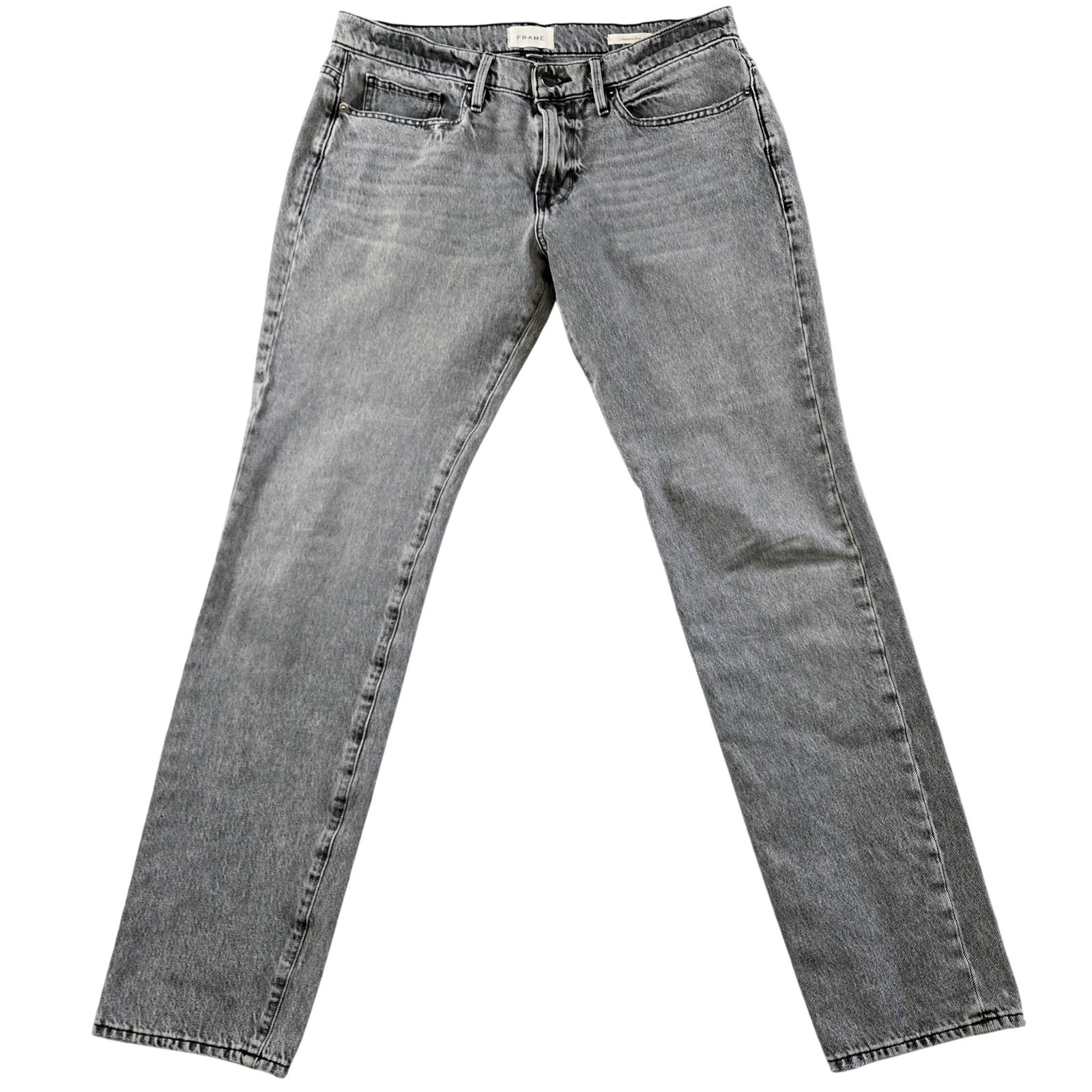 Frame Jeans Mens 32x32 Gray Slim Tapered Light Wash Denim Stretch L'homme
